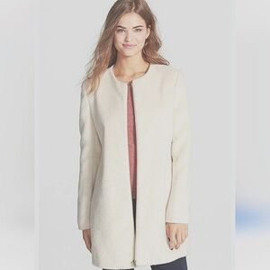 ANTHROPOLOGIE Tulle Long Bouclé Coat. Size medium